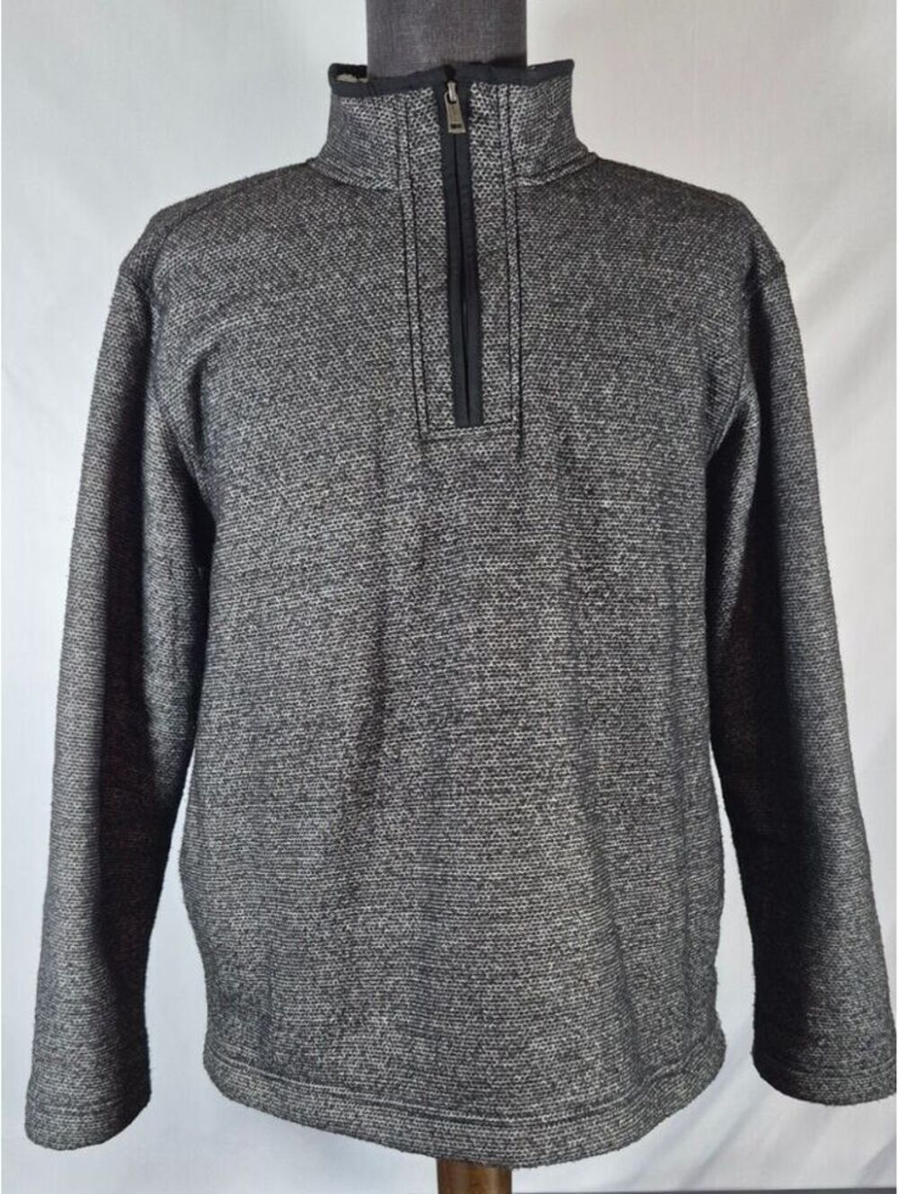Orvis Sherpa Lined Quarter Zip Sweater Men's XL Gray